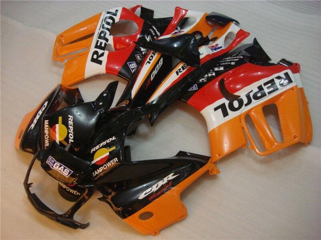 Affordable 1995-1998 Black Orange Repsol Honda CBR600 F3 Motorcycle Fairings Kits