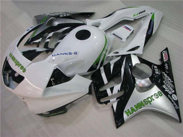 Affordable 1995-1998 White Green Hannspree Honda CBR600 F3 Motorcycle Fairings Kit