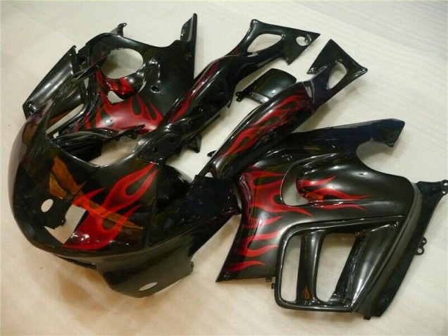 Affordable 1995-1998 Black Red Flame Honda CBR600 F3 Motorcycle Fairing