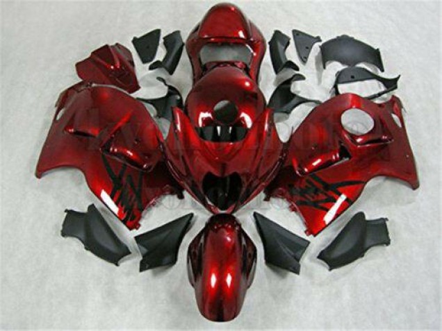 Affordable 1996-2007 Red Black Suzuki GSXR 1300 Hayabusa Motorcycle Fairing