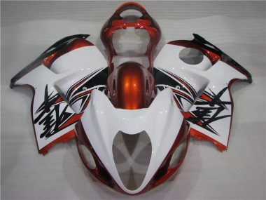 Affordable 1996-2007 Orange White Black Suzuki GSXR 1300 Hayabusa Bike Fairings