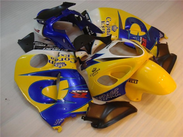 Affordable 1996-2007 Ellow Blue Suzuki GSXR 1300 Hayabusa Bike Fairings