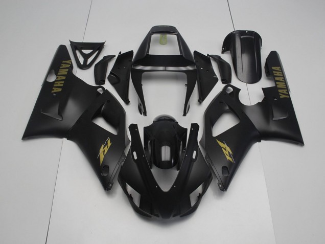 Affordable 1998-1999 Matte Black Yellow Yamaha YZF R1 Motorcycle Fairing Kit