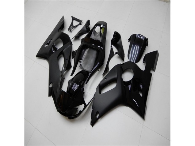 Affordable 1998-2002 Glossy Matte Black Yamaha YZF R6 Moto Fairings