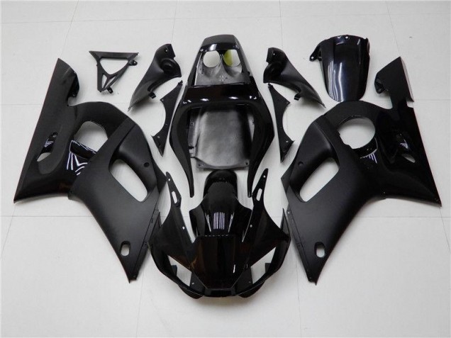 Affordable 1998-2002 Glossy Matte Black Yamaha YZF R6 Moto Fairings