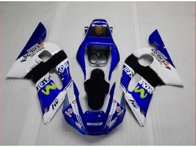 Affordable 1998-2002 Blue Green White Yamaha YZF R6 Motorbike Fairing