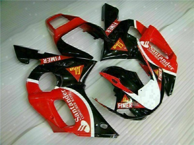 Affordable 1998-2002 Red Black Yamaha YZF R6 Motorcyle Fairings