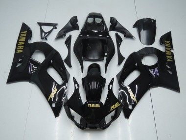 Affordable 1998-2002 Glossy Black Gold Sticker Yamaha YZF R6 Bike Fairings