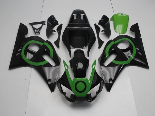 Affordable 1998-2002 Black Green Circle Yamaha YZF R6 Bike Fairing