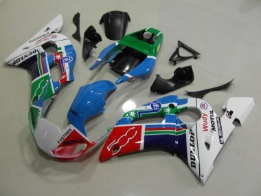 Affordable 1998-2002 Blue White Green Red Wudy Motul Dunlop Yamaha YZF R6 Bike Fairings