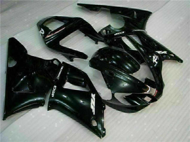 Affordable 2000-2001 Black Yamaha YZF R1 Motorcycle Fairing Kit