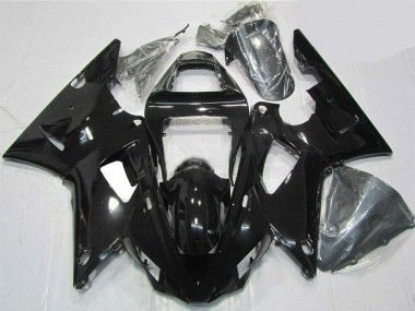 Affordable 2000-2001 Glossy Black Yamaha YZF R1 Bike Fairings