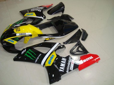 Affordable 2000-2001 Yellow Monster Yamaha YZF R1 Motorcycle Fairings Kits