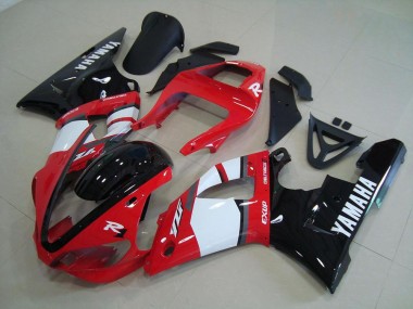 Affordable 2000-2001 Red Black White Yamaha YZF R1 Moto Fairings