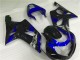 Affordable 2000-2002 Blue Black Suzuki GSXR 1000 Motorcycle Fairings Kit