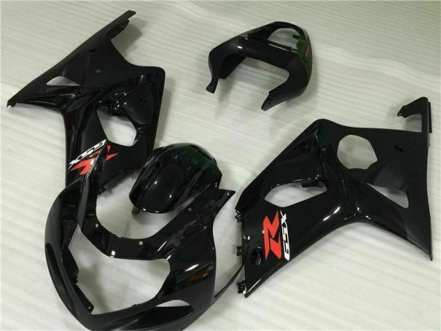 Affordable 2000-2002 Black Suzuki GSXR 1000 Motorcylce Fairings