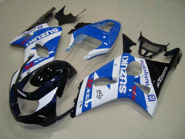 Affordable 2000-2002 Blakc Blue White Suzuki GSXR 1000 Motorcycle Replacement Fairings