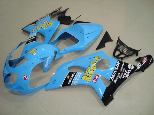 Affordable 2000-2002 Light Blue Black Suzuki GSXR 1000 Motor Fairings