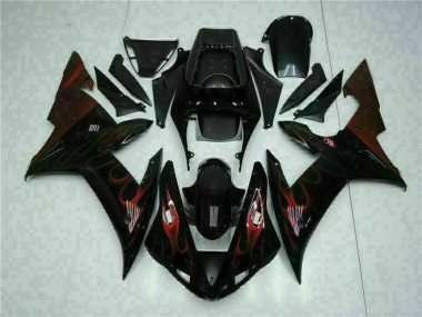 Affordable 2002-2003 Black Yamaha YZF R1 Motorcyle Fairings