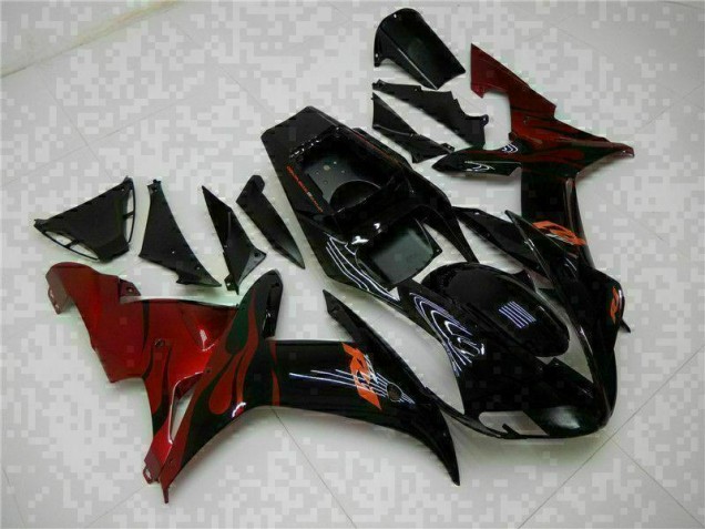 Affordable 2002-2003 Black Yamaha YZF R1 Motorcylce Fairings