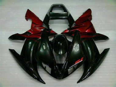 Affordable 2002-2003 Black Red Yamaha YZF R1 Bike Fairing