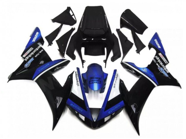 Affordable 2002-2003 Black Blue Yamaha YZF R1 Bike Fairing Kit