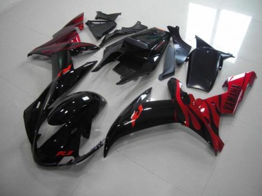 Affordable 2002-2003 Black Flame Yamaha YZF R1 Motorcyle Fairings