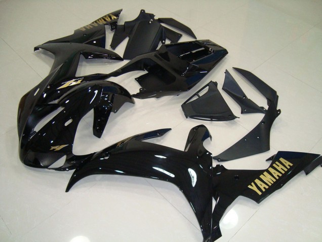 Affordable 2002-2003 Black Gold Yamaha YZF R1 Replacement Fairings