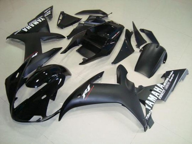 Affordable 2002-2003 Matte Black White Yamaha YZF R1 Motorcycle Fairings