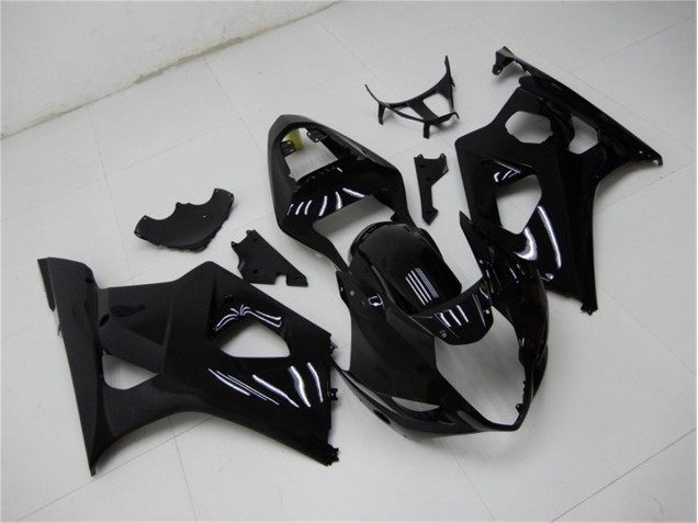 Affordable 2003-2004 Glossy Black Suzuki GSXR 1000 Motorcycle Fairings Kits