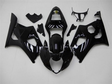 Affordable 2003-2004 Glossy Black Suzuki GSXR 1000 Motorcycle Fairings Kits