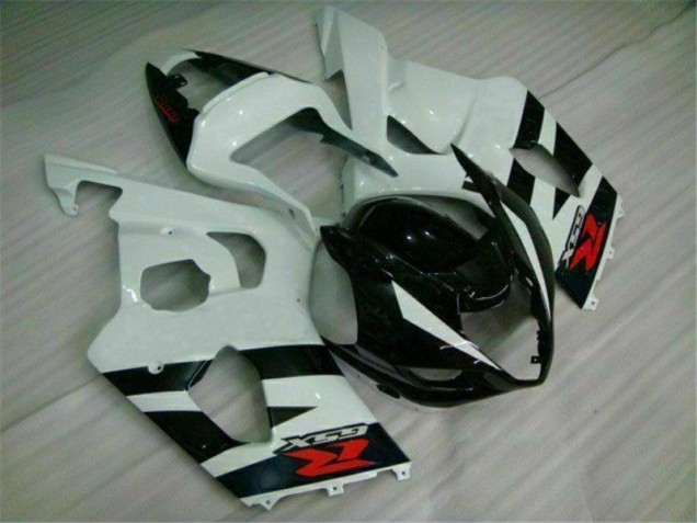 Affordable 2003-2004 White Black Suzuki GSXR 1000 Motorcyle Fairings