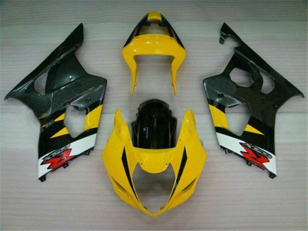 Affordable 2003-2004 Yellow Black Suzuki GSXR 1000 Motorcycle Fairings Kit