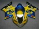 Affordable 2003-2004 Yellow Blue Suzuki GSXR 1000 Bike Fairings