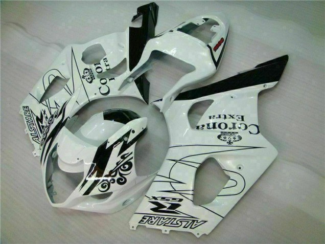 Affordable 2003-2004 White Suzuki GSXR 1000 Motor Bike Fairings