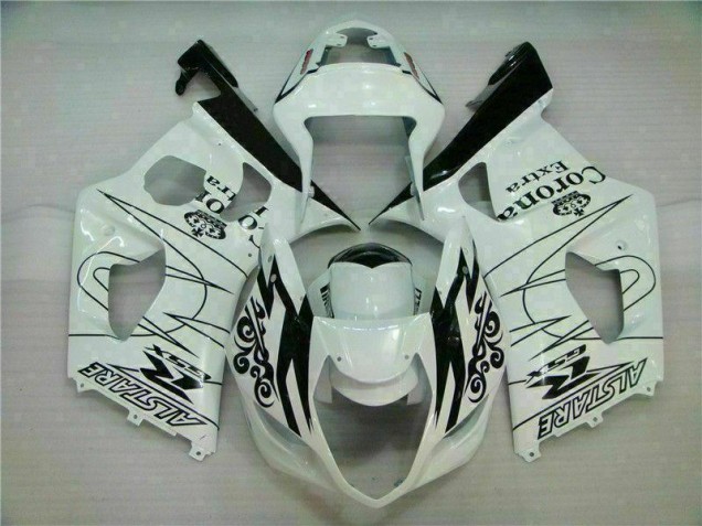 Affordable 2003-2004 White Suzuki GSXR 1000 Motor Bike Fairings