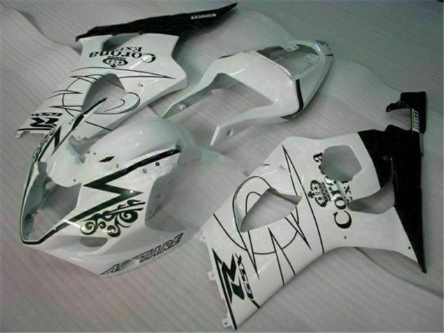 Affordable 2003-2004 White Suzuki GSXR 1000 Motorcycle Bodywork