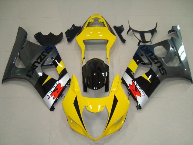 Affordable 2003-2004 Yellow Grey Suzuki GSXR 1000 Motorcycle Fairing Kits