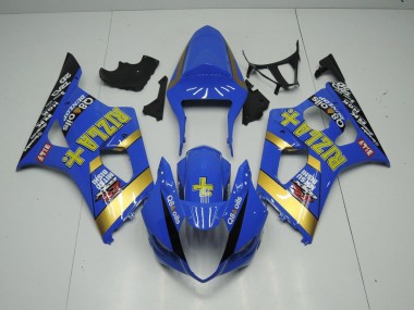 Affordable 2003-2004 Blue Rizla Suzuki GSXR 1000 Motorcycle Fairings Kits