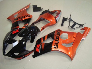 Affordable 2003-2004 Orange and Black Suzuki GSXR 1000 Motorcycle Fairings