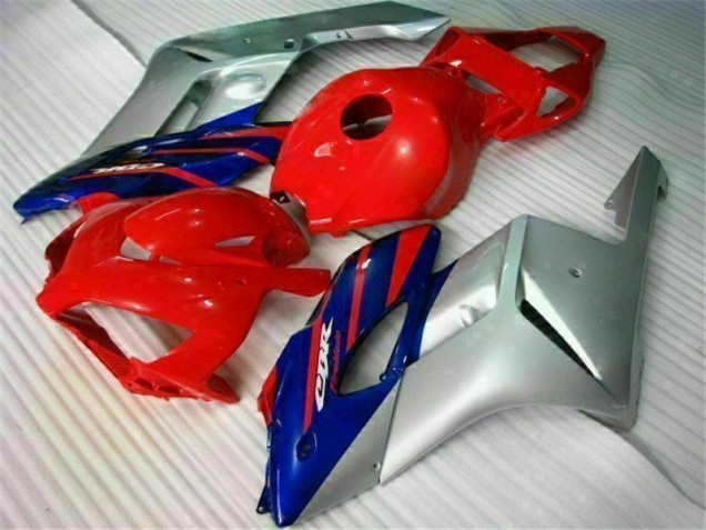 Affordable 2004-2005 Red Silver Blue Honda CBR1000RR Motorcycle Fairings Kit