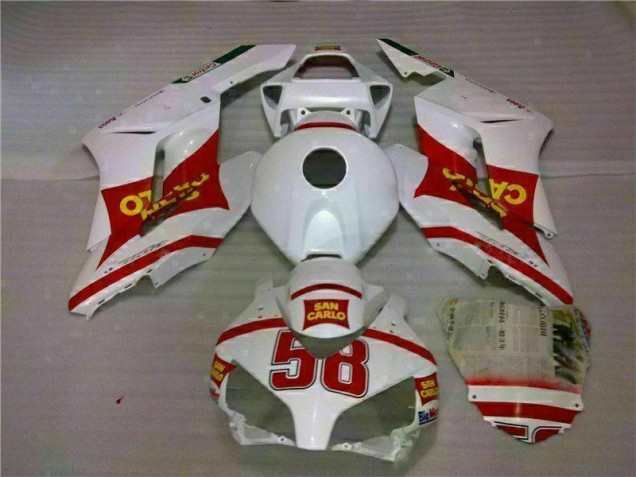 Affordable 2004-2005 White Red Honda CBR1000RR Motorcycle Fairings