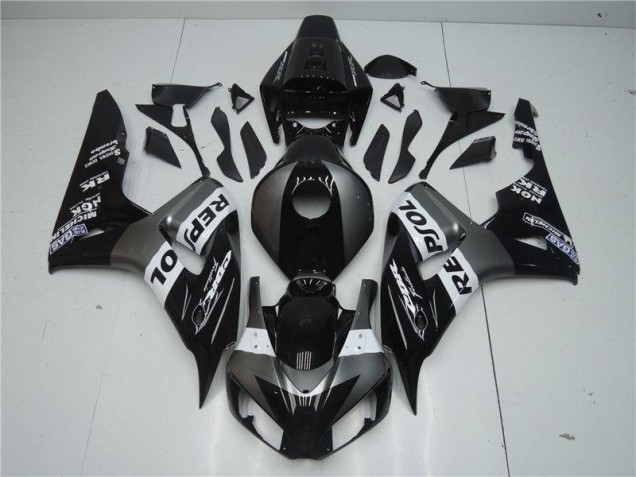 Affordable 2004-2005 Grey Black Repsol Honda CBR1000RR Motorcycle Replacement Fairings