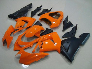 Affordable 2003-2005 Ornage Matte Black Kawasaki ZX10R Motorbike Fairing