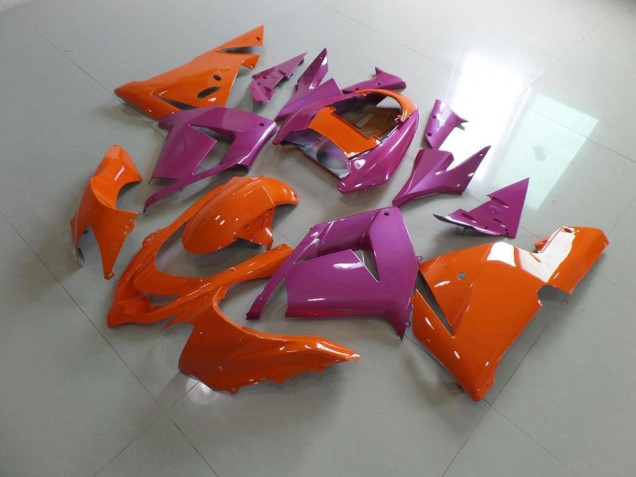 Affordable 2003-2005 Orange and Pink Kawasaki ZX10R Motorcycle Bodywork