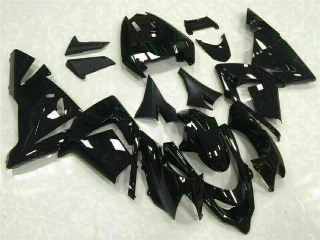 Affordable 2003-2005 Glossy Black Kawasaki ZX10R Bike Fairings