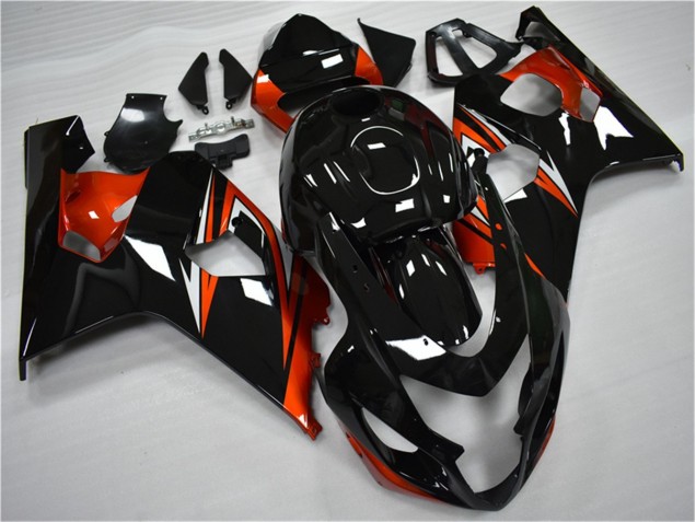 Affordable 2004-2005 Orange Black Suzuki GSXR 600/750 Motor Bike Fairings