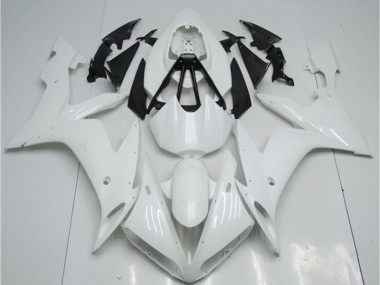 Affordable 2004-2006 White Yamaha YZF R1 Replacement Motorcycle Fairings