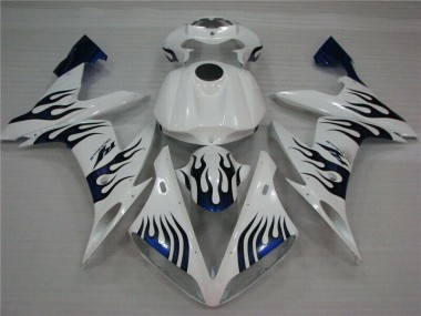 Affordable 2004-2006 White Blue Flame Yamaha YZF R1 Replacement Fairings