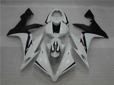 Affordable 2004-2006 White Black Flame Yamaha YZF R1 Motor Fairings